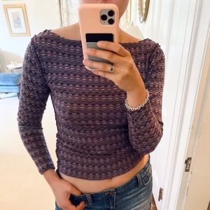 Free People Thermal Shirt Long Sleeve Size Small